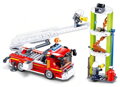 SLUBAN Fire Auto s teleskopickým žebříkem 343 dílků + 3 figurky STAVEBNICE