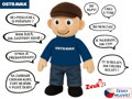 PLYŠ Panáček Ostravak 32cm mluvící po ostravsku na baterie Zvuk CZ