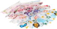 Vějíř dětský s potiskem květiny a motýli plast/textil 6 druhů