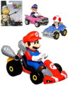 MATTEL HOT WHEELS Auto Super Mario Kart s postavičkou různé druhy kov
