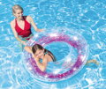 INTEX Kruh Glitter nafukovací flitrový 119cm plavací kolo do vody 2 barvy 56274