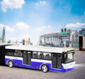 Autobus hlásí zastávky MHD Modrý zpětný chod na baterie Světlo Zvuk CZ