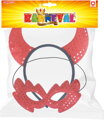 KARNEVAL Čertí rohy + škraboška čertice *KARNEVALOVÝ DOPLNĚK*