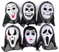 KARNEVAL Maska Halloween duch s šátkem 6 druhů *KARNEVALOVÝ DOPLNĚK*