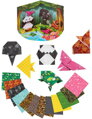 GRAFIX Origami kreativní skládačka set 12 zvířátek s očima + 3D pozadí 2 druhy