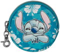 Peněženka dětská Stitch kapesní kulatá na zip s karabinkou