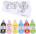Barvy na sklo glitter se třpytkami set 5x 22ml + černá kontura se šablonami