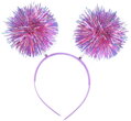 KARNEVAL Pom-pom čelenka s třásněmi 2 barvy *KARNEVALOVÝ DOPLNĚK*