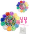 UDĚLEJ SI NÁRAMEK Gumičky LOOM BANDS 900ks set s doplňky květina