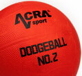 ACRA Míč Rubber Dodgeball vybíjená červený vel. 2