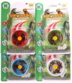 Hra jo-jo (yo-yo) kovové 6cm dinosaurus na kartě 4 barvy