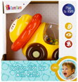 BAM BAM Baby Lev na kolečkách chrastítko zvířátko pro miminko plast