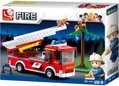 SLUBAN Fire Auto požární s žebříkem 265 dílků + 2 figurky STAVEBNICE