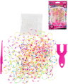 UDĚLEJ SI NÁRAMEK Gumičky LOOM BANDS 200ks set s doplňky strakaté