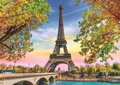 TREFL PUZZLE Foto romantická Paříž Eiffelova věž skládačka 48x34cm 500 dílků