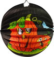Lampion kulatý 25cm Halloween dýně na svíčku / žárovku s hůlkou na baterie Světlo
