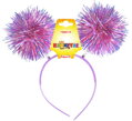 KARNEVAL Pom-pom čelenka s třásněmi 2 barvy *KARNEVALOVÝ DOPLNĚK*