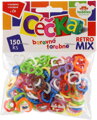 Céčka barevná set 150ks retro mix různé druhy plast v sáčku