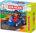 EFKO IGRÁČEK Závodník povolání set figurka kloubová + modrá motokára