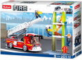 SLUBAN Fire Auto s teleskopickým žebříkem 343 dílků + 3 figurky STAVEBNICE