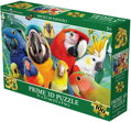 PUZZLE 3D Smějící se papoušci 31x23cm 100 dílků skládačka v krabici