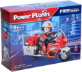 Stavebnice figurka hasič na motorce s doplňky na baterie Světlo 4 druhy