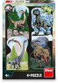 DINO Puzzle Jurský svět 4x54 dílků 13x19cm skládačka