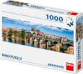 DINO Puzzle panoramatické 1000 dílků Pražský hrad 96x32cm skládačka