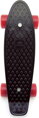 Skateboard dětský pennyboard černý 43cm plastové osy červená kola