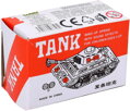 Tank kovový natahovací obrněné retro vozidlo na klíček v krabičce