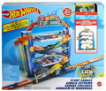 MATTEL HOT WHEELS City kaskadérská přenosná garáž s výtahem set s autíčkem