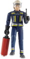BRUDER 60100 Figurka hasič 11cm set s doplňky plast