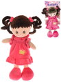 Baby panenka Anežka brunetka 36cm zpívá mluví česky textilní na baterie CZ Zvuk