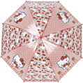 Deštník dětský Hello Kitty červený průhledný 68x85cm automatický