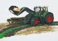 BRUDER 03041 (3041) Traktor FENDT 936 Vario + čelní nakladač