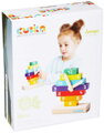 CUBIKA DŘEVO Baby Hodiny magnetické navlékací stavebnice set 10 dílků