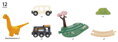 BRIO DŘEVO Vláček dráha Dino kruhová set vláčkodráha s dinosaurem