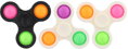 Spinner bubble pops fidget antistresový 2v1 s pop it bublinami 3 barvy