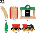 BRIO DŘEVO Baby vláčkodráha osmička Classic set s doplňky 22ks