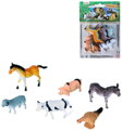 Zvířata domácí farma 5-6cm plastové figurky zvířátka set 6ks blistr