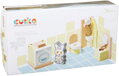 CUBIKA DŘEVO Koupelna nábytek pro panenky s figurkou a magnetickými oblečky