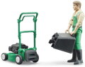 BRUDER 62103 Herní set figurka zahradník + sekačka na trávu se 2 nástroji