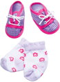 SIMBA set ponožky a botičky vel. 38-43 pro panenku New Born Baby 3 druhy