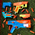 HASBRO NERF N Series Gear Up Pack set 3 blastery + 18 šipek N1