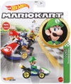 MATTEL HOT WHEELS Auto Super Mario Kart s postavičkou různé druhy kov