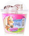 Sliz barevný zábavná hmota s koníkem 10cm Horse Friends 4 druhy v kelímku