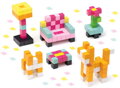 CUBIKA DŘEVO Pixel Stavebnice 3D Pokojík s kočičkou 200 dílků 1x1cm