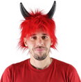 KARNEVAL Paruka čert s rohy červená *KARNEVALOVÝ DOPLNĚK*