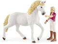 SCHLEICH Sofia na koni figurka ručně malovaná herní set s doplňky plast