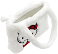 EP Line Taška bílá kočička Hello Kitty plyšová velká 26x17cm na zip